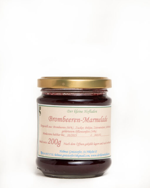 Brombeer-Marmelade 1 Glas - 212 ml